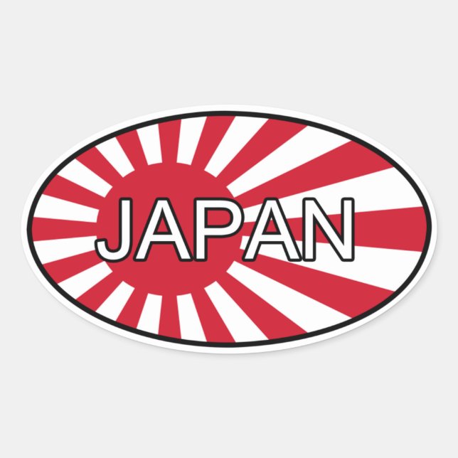 Ovalada Pegatina Euro de Japón (Anverso)