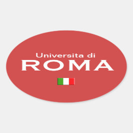 Ovalada Pegatina Europeo de la Universidad de Roma