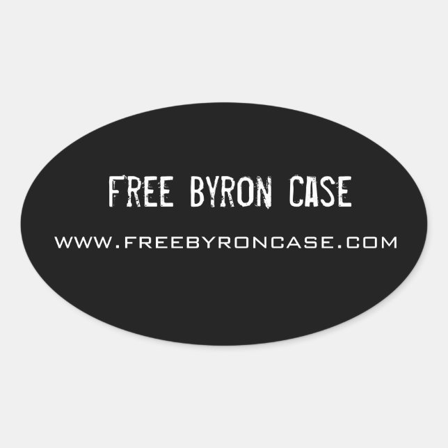 Ovalada Pegatina Funda de Byron libre (Anverso)