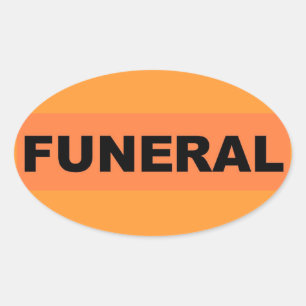Ovalada pegatina funerario oval
