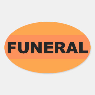 Ovalada pegatina funerario oval