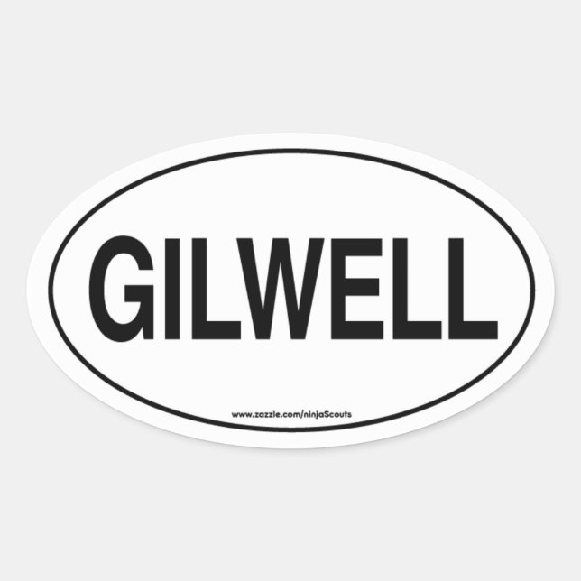 Ovalada Pegatina Gilwell car (Anverso)