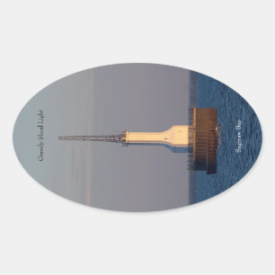 Ovalada Pegatina Gravely Shoal Light