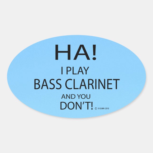 Ovalada Pegatina Ha Bass Clarinet Oval (Anverso)