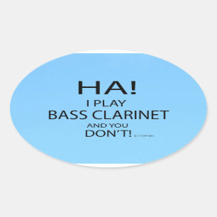 Ovalada Pegatina Ha Bass Clarinet Oval