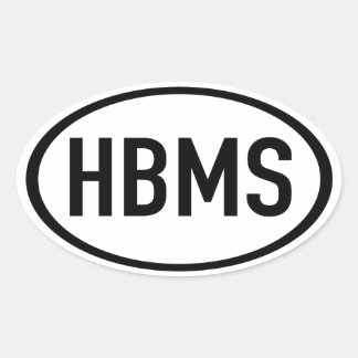 Ovalada Pegatina HBMS