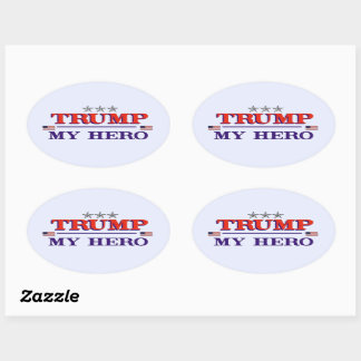 Ovalada PEGATINA Hero Oval de TRUMP