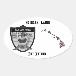 Ovalada Pegatina Ho'okahi Lahui