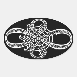 Ovalada Pegatina Infinity Knot