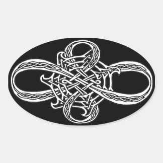 Ovalada Pegatina Infinity Knot