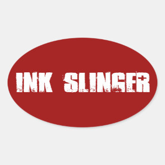 Ovalada Pegatina Ink Slinger