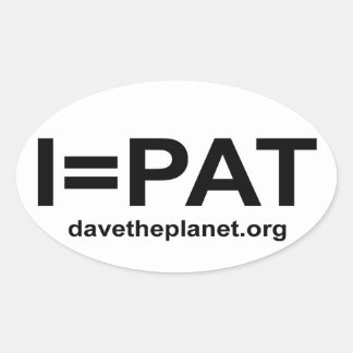 Ovalada PEGATINA IPAT - Dave the Planet