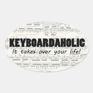 Ovalada Pegatina Keyboardaholic Life Oval