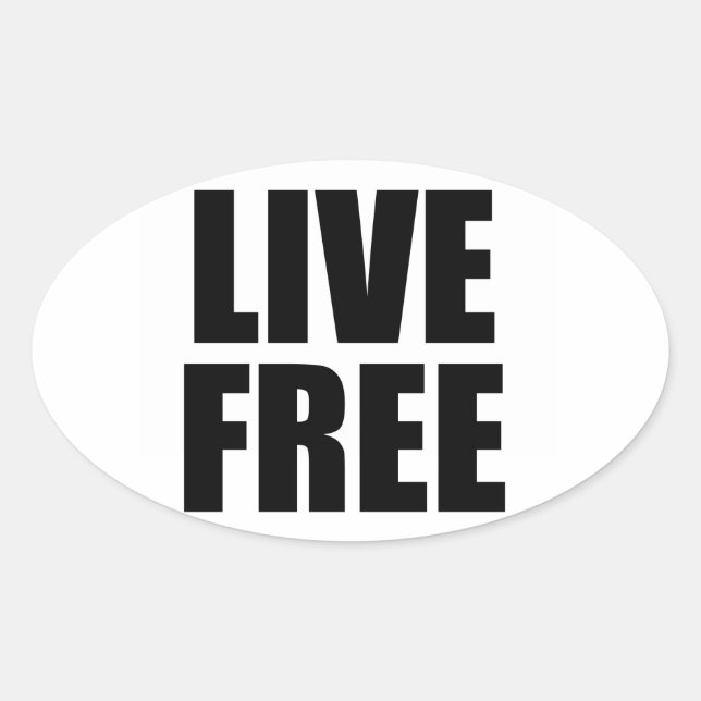 Ovalada Pegatina libre en vivo (Anverso)