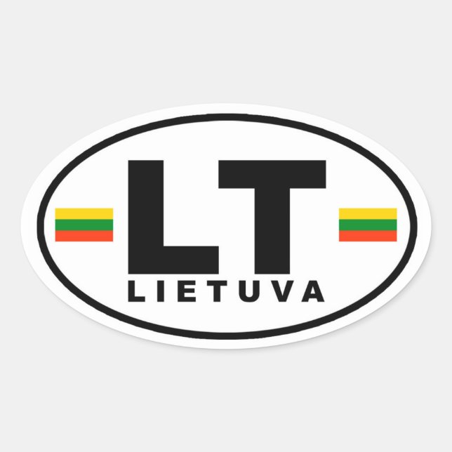 Ovalada PEGATINA LT Lietuva (Anverso)
