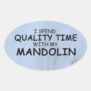 Ovalada Pegatina Mandolin Oval