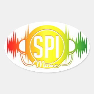 Ovalada PEGATINA múltiple con logotipo SPIMUSICINC