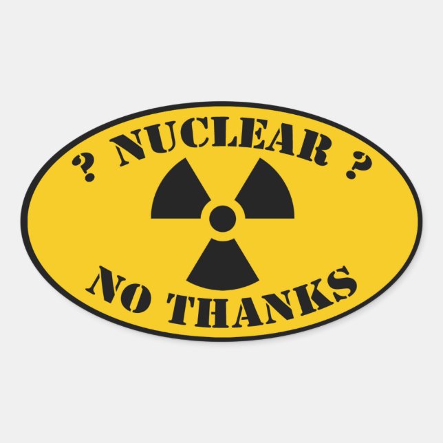 Ovalada Pegatina nuclear (Anverso)
