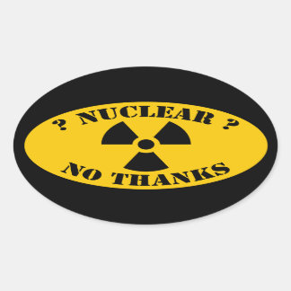 Ovalada Pegatina nuclear