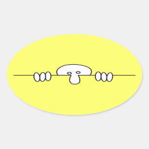 Ovalada Pegatina original del óvalo de Kilroy