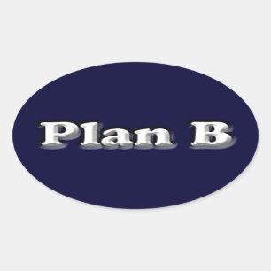 Ovalada Pegatina original del Plan B