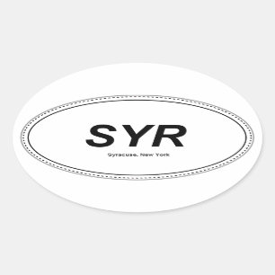 Ovalada Pegatina para el parachoques del óvalo de Syracuse