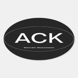 Ovalada Pegatina para el parachoques del óvalo del ACK