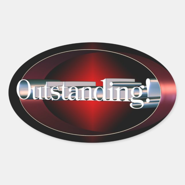 Ovalada Pegatina pendiente (Anverso)