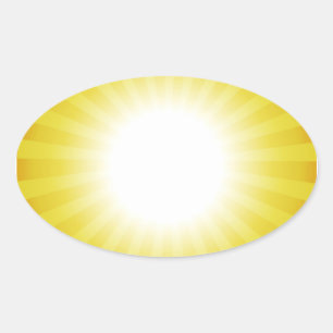 Ovalada Pegatina Personalizado Sunny
