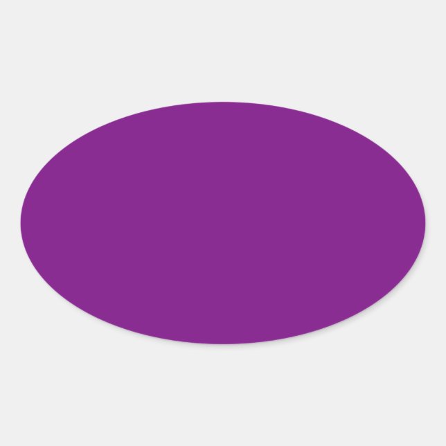 Ovalada Pegatina Plum Purple Oval (Anverso)
