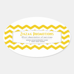Ovalada Pegatina promocional amarillo de Chevron