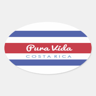 Ovalada Pegatina Pura Vida Costa Rica