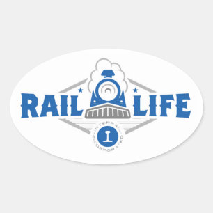 Ovalada Pegatina Rail Life ™ - Oval