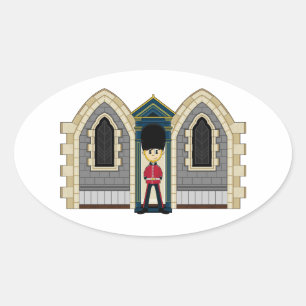 Ovalada Pegatina real británico del guardia