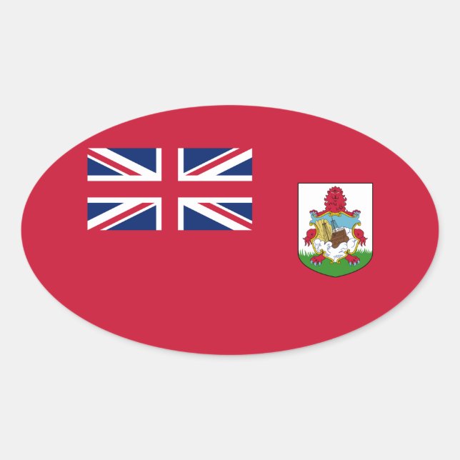 Ovalada Pegatina rectangular de la bandera patriótica de B (Anverso)
