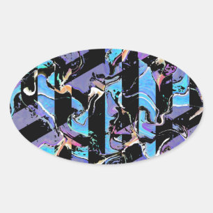 Ovalada Pegatina redondo clásico de Eyesore