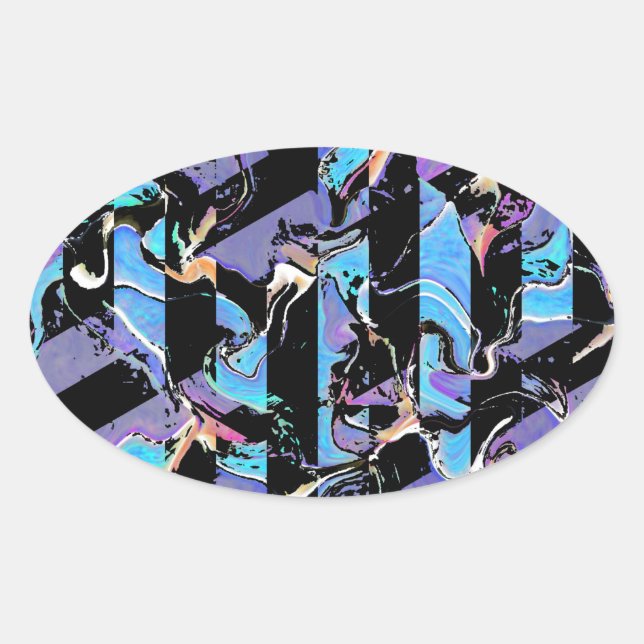 Ovalada Pegatina redondo clásico de Eyesore (Anverso)