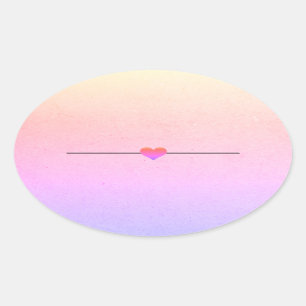 Ovalada Pegatina redondo clásico en blanco arco iris