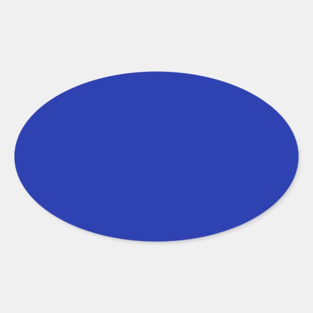 Ovalada Pegatina Royal Blue Oval (Anverso)