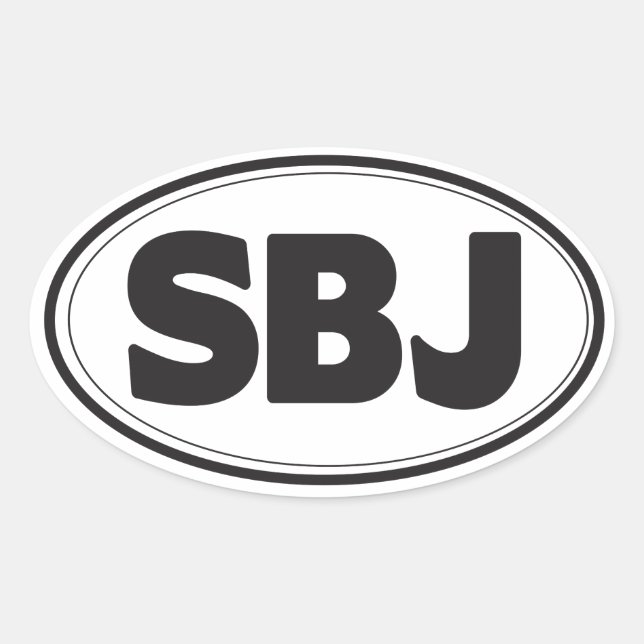Ovalada PEGATINA SBJ Oval (Anverso)