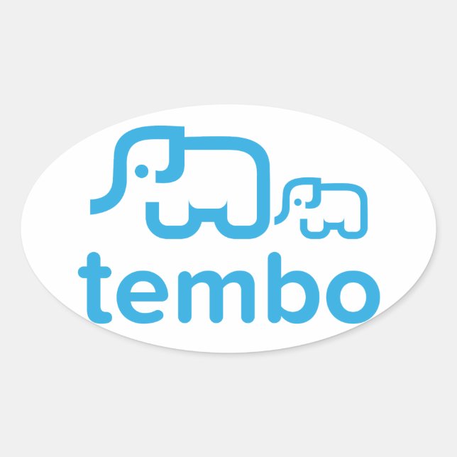 Ovalada Pegatina Tembo Oval (Anverso)
