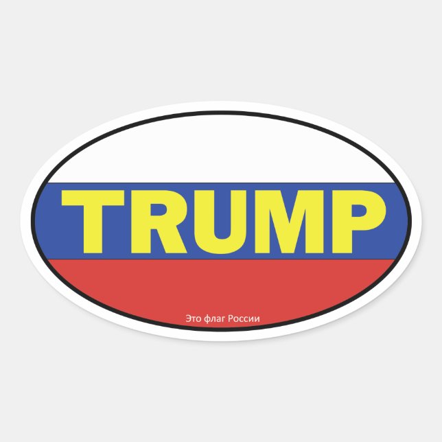 Ovalada Pegatina Trump Oval (Anverso)