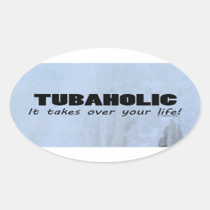 Ovalada Pegatina Tubaholic Life Oval