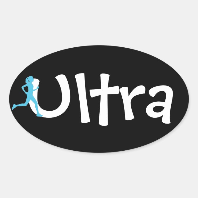 Ovalada Pegatina Ultra Marathon (Anverso)