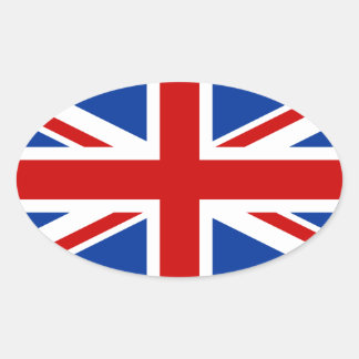 Ovalada Pegatina Union Jack Oval