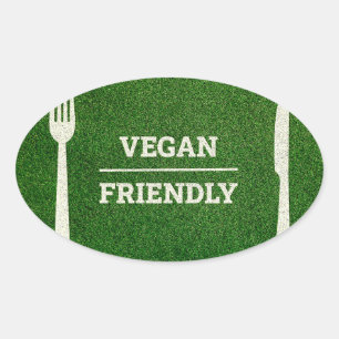 Ovalada Pegatina vegana de estilo fútbol y rugby