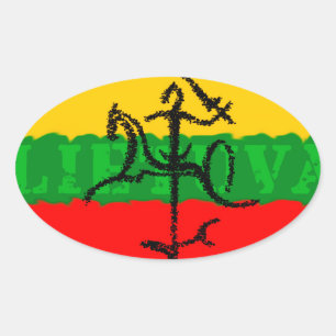 Ovalada Pegatina Vytis Shadow Lietuva