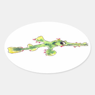Ovalada Personalizado Ghost Pipefish Oval Pegatina