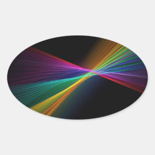 Ovalada Pinpoint Rainbow Gay Prige Pegatina de Oval LGBT