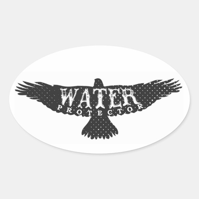 Ovalada Protector del agua — Pegatina del águila 1 (Anverso)